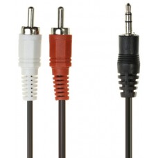 Кабель 2RCA (тюльпан) - 3,5 mm miniJack 5bites AC35J2R-015M, 1,5м